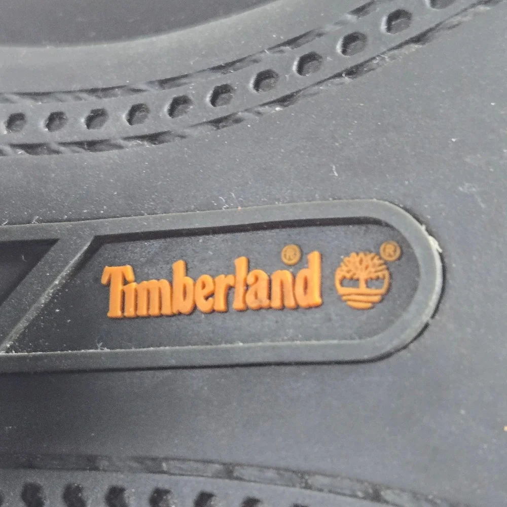 Timberland Womens‎ 6W Black Leather Block Heel Chelsea Ankle Boots A1979
